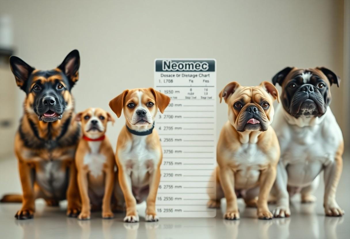 Can Neomec Dosage Vary Significantly Among Different Dog Breeds?
